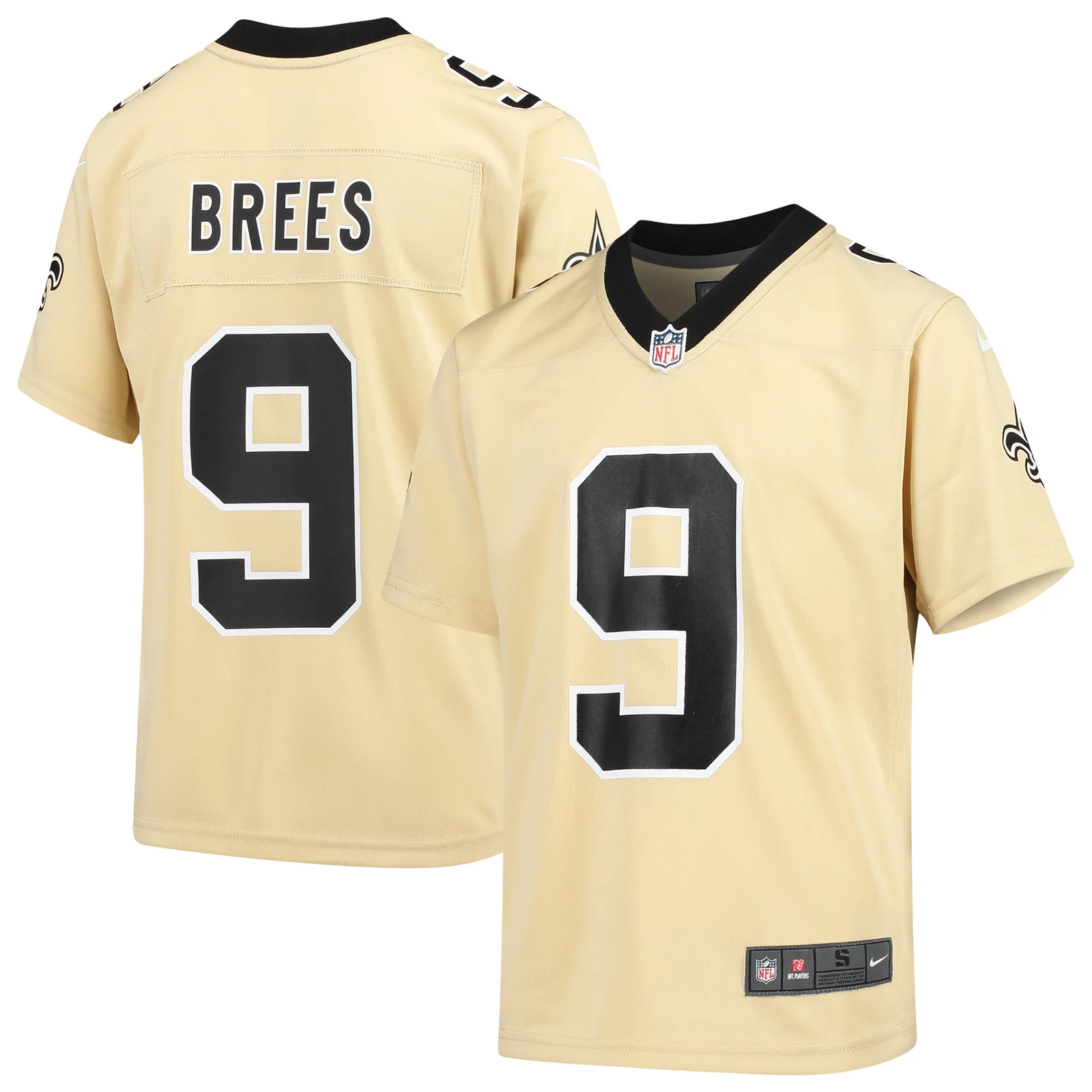 Drew Brees New Orleans Saints Youth Inverted Game Jersey - Gold -