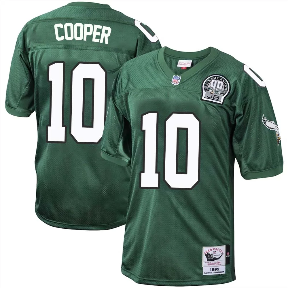 Bradley Cooper No 10 Philadelphia Eagles Mitchell Ness Kelly Green 1992 Authentic Throwback Retired Player Jersey 1