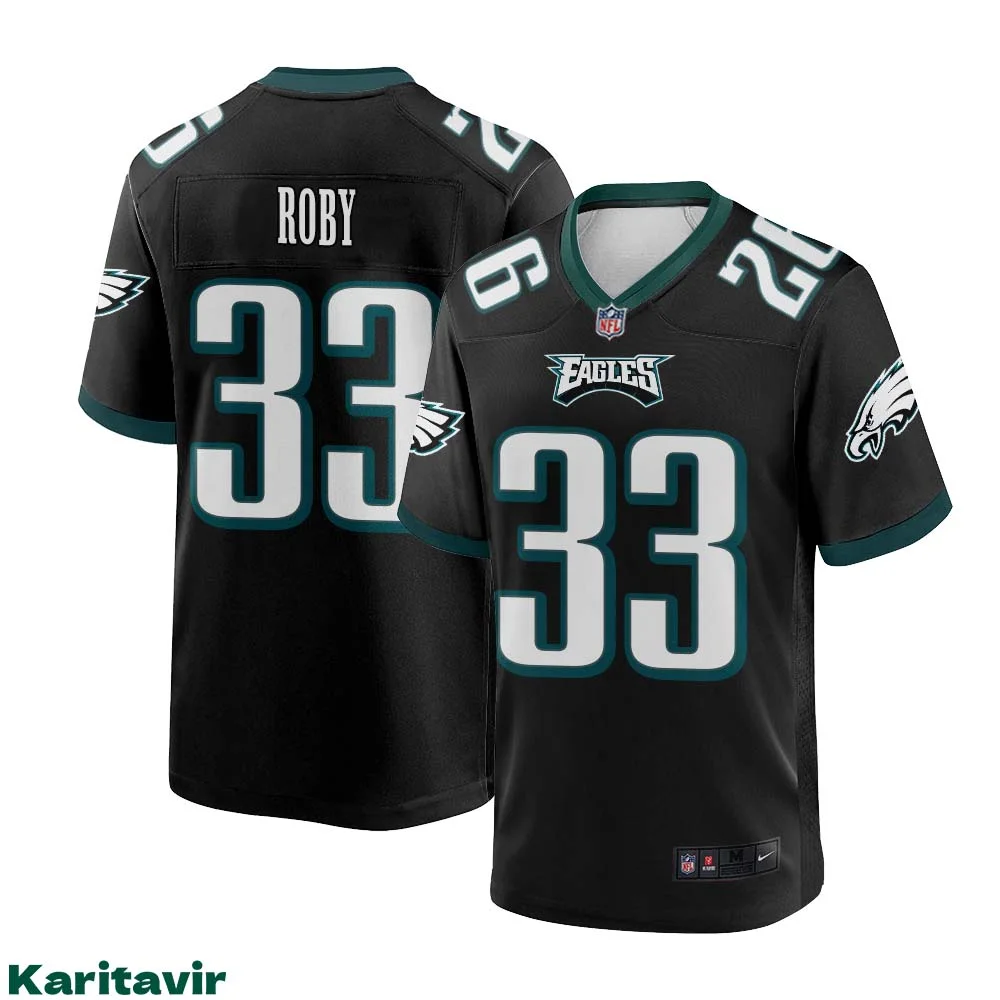 Bradley Roby No 33 Black Eagles Jersey for man NFL Uniform 1