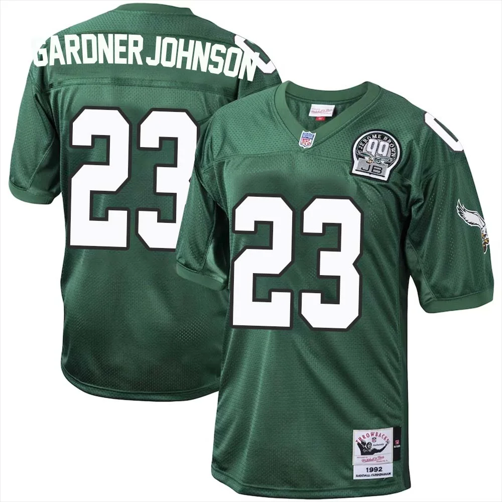 C.J. Gardner Johnson No 23 Philadelphia Eagles Mitchell Ness Kelly Green 1992 Authentic Throwback Retired Player Jersey 1