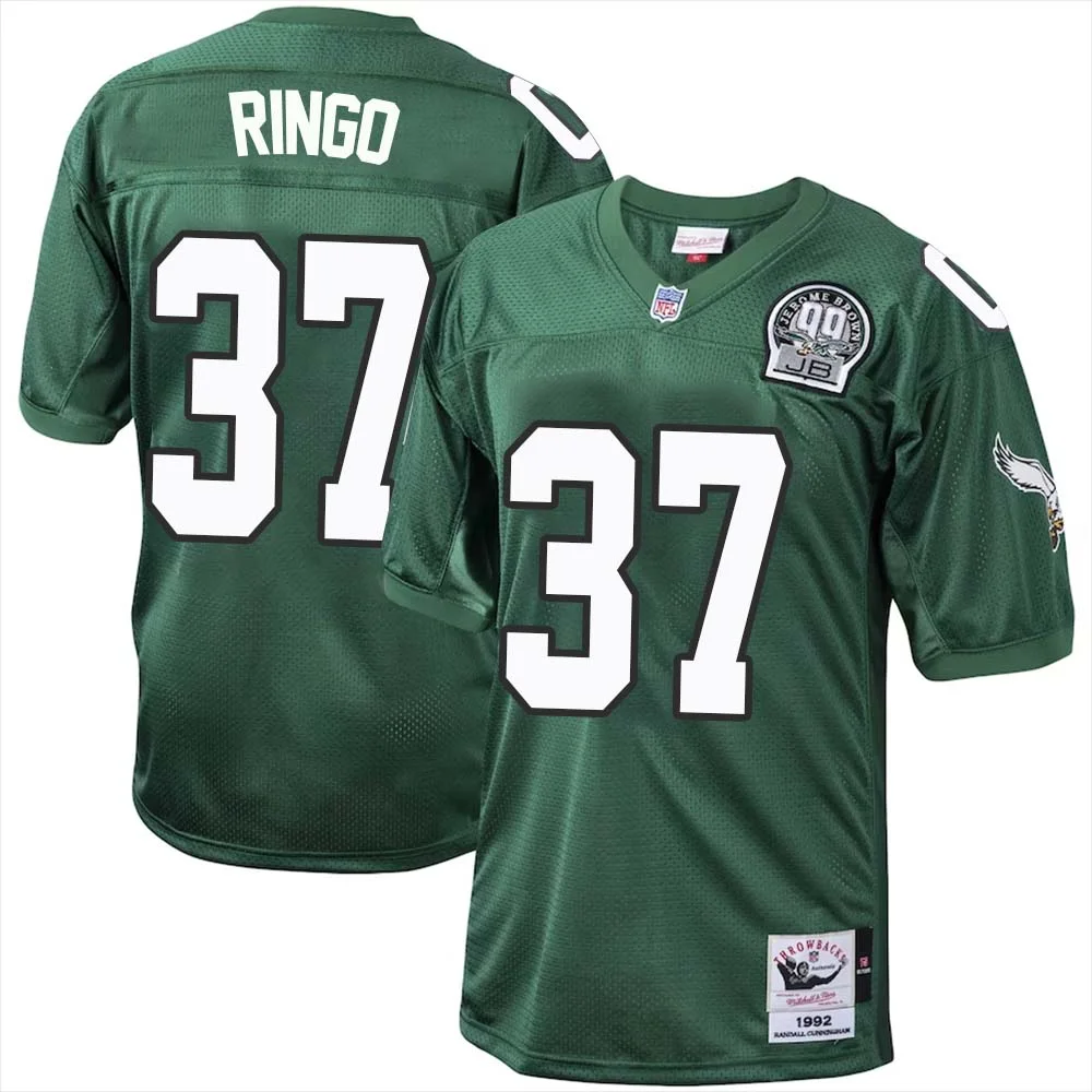 Kelee Ringo No 37 Philadelphia Eagles Mitchell Ness Kelly Green 1992 Authentic Throwback Retired Player Jersey 1