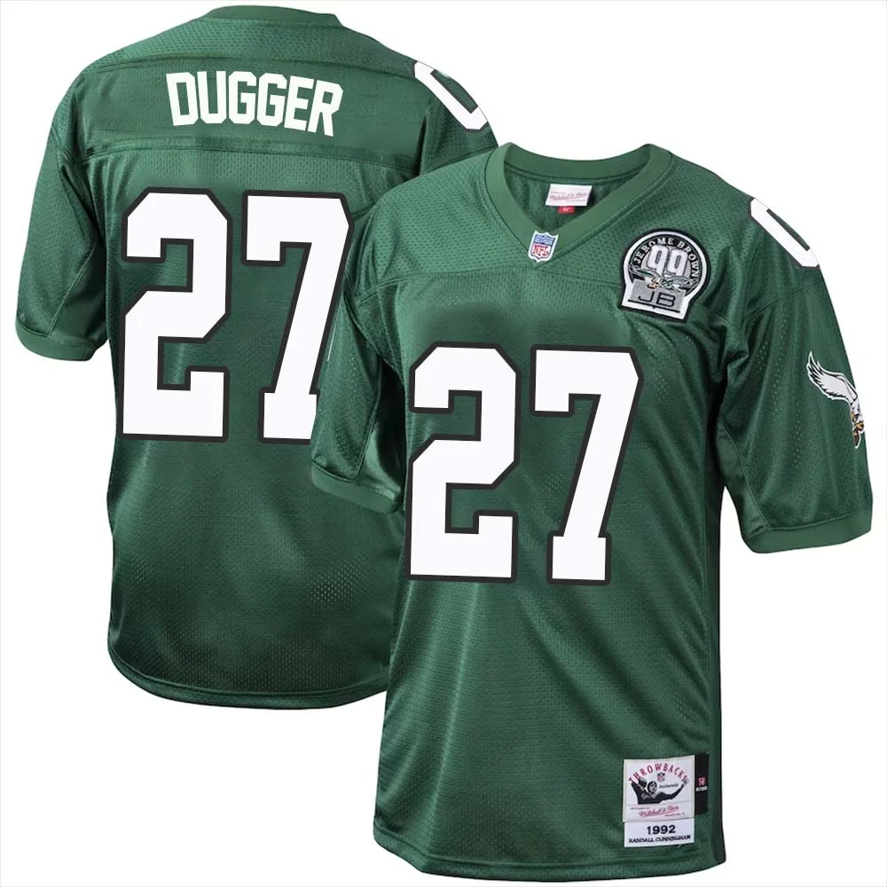 Kyle Dugger No 27 Philadelphia Eagles Mitchell Ness Kelly Green 1992 Authentic Throwback Retired Player Jersey