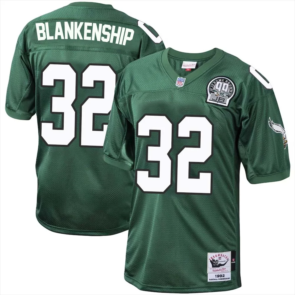 Reed Blankenship No 32 Philadelphia Eagles Mitchell Ness Kelly Green 1992 Authentic Throwback Retired Player Jersey