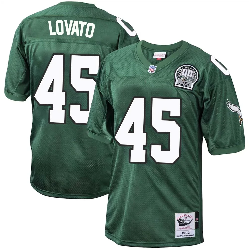 Rick Lovato No 45 Philadelphia Eagles Mitchell Ness Kelly Green 1992 Authentic Throwback Retired Player Jersey 1