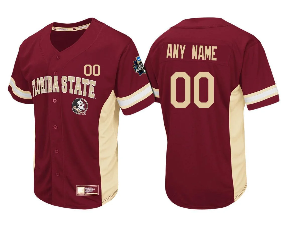 Men's Florida State Seminoles Cardinal Custom Baseball Jersey , Baseball Uniform -