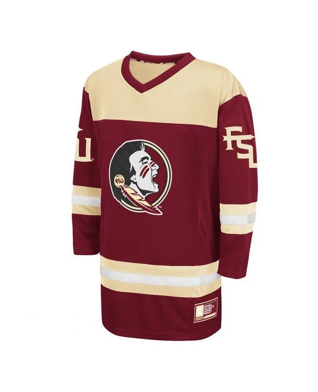 Youth's Colosseum Florida State Seminoles Red Custom Hockey Jersey -