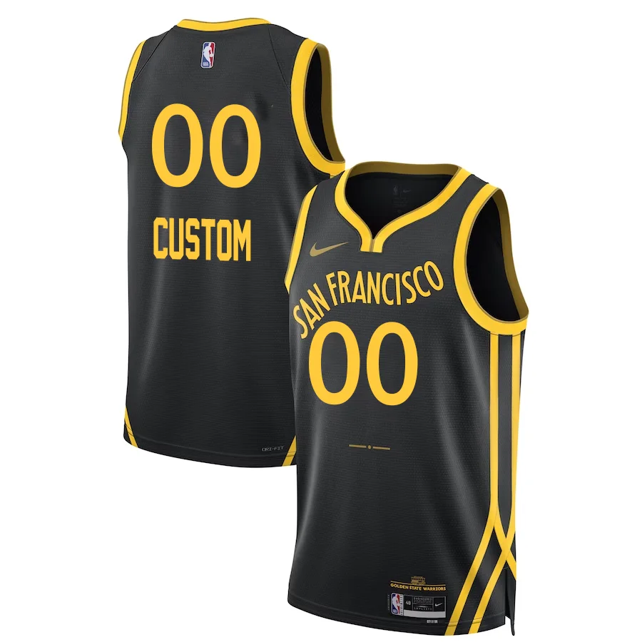 Custom Golden State Warriors Nike Unisex 2023-24 Swingman Jersey - Black - City Edition -