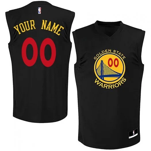 Men's Custom Golden State Warriors Swingman Gold Black New Fashion Jersey -