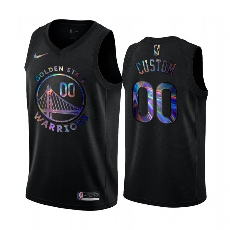 Men's Custom Golden State Warriors Trikot Benutzerdefinierte Iridescent HWC Collection Swingman -