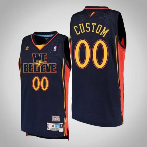 Men's Golden State Warriors #00 Custom Navy We Believe Jersey -