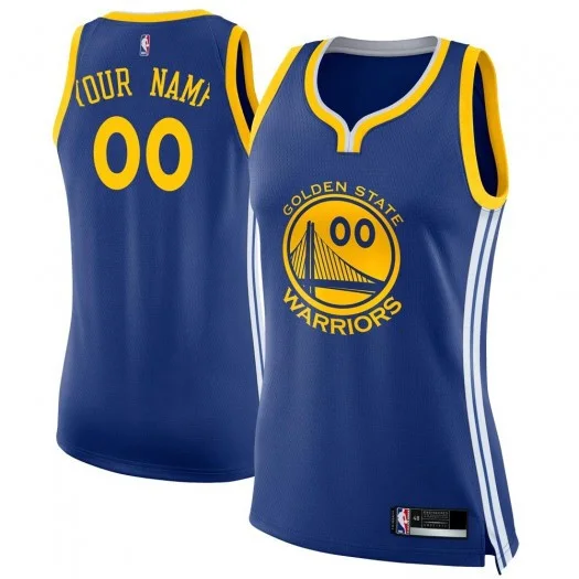 Woman's Custom Golden State Warriors Swingman Blue Jersey - Icon Edition -