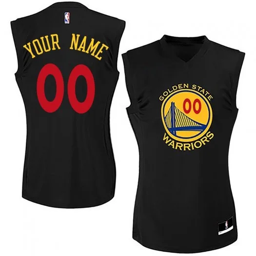 Woman's Custom Golden State Warriors Swingman Gold Black New Fashion Jersey -