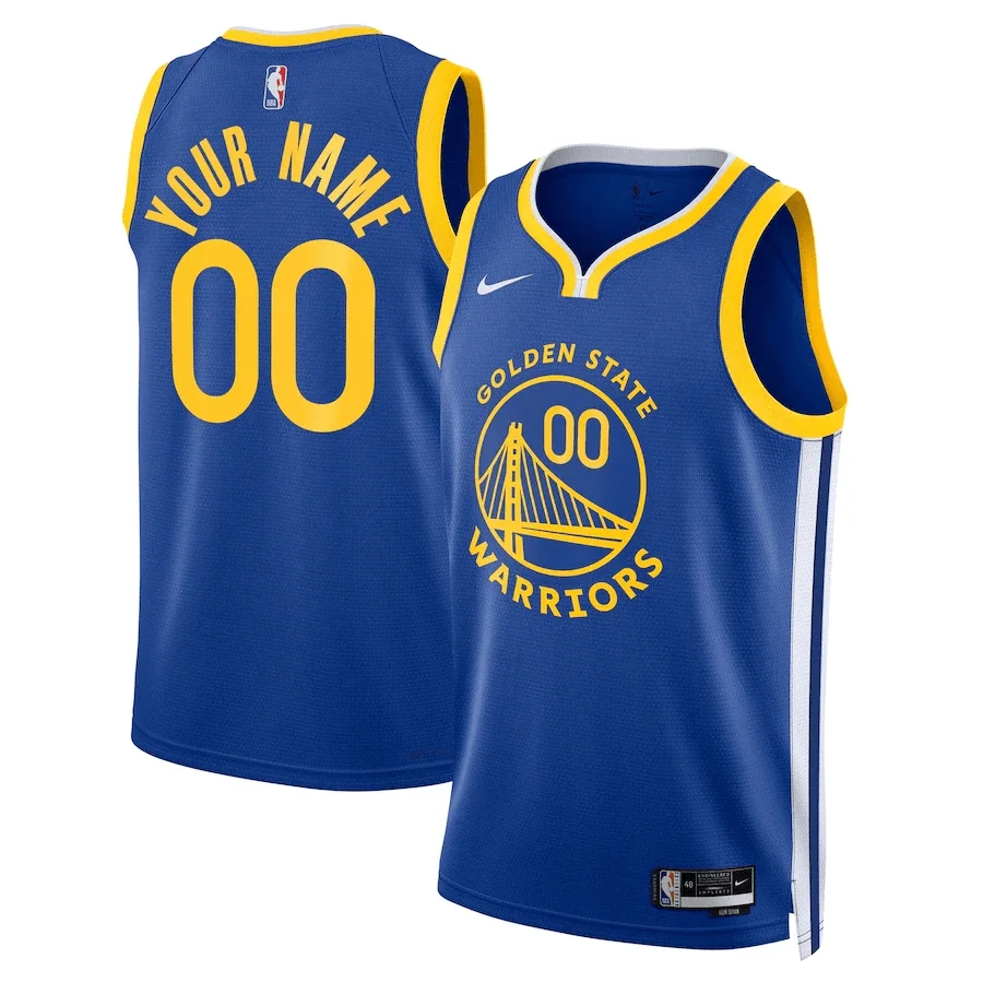 Youth's Custom Golden State Warriors 2022/23 Swingman Jersey Blue - Icon Edition -