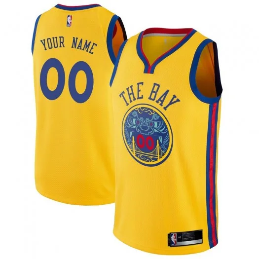 Youth's Custom Golden State Warriors Swingman Gold Jersey - City Edition -
