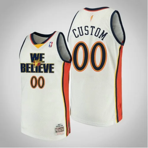 Youth's Golden State Warriors #00 Custom We Believe White Jersey - -