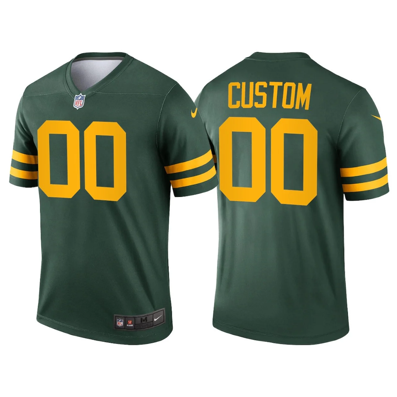 Men's Custom Green Bay Packers 2021 Throwback Legend Jersey - Green -