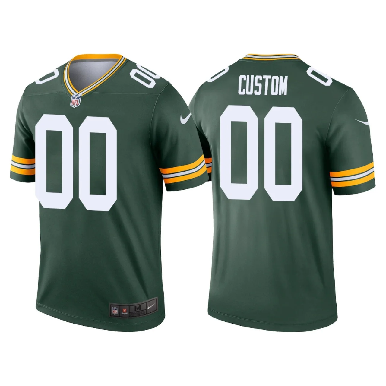 Men's Custom Green Bay Packers Legend Jersey - Green -