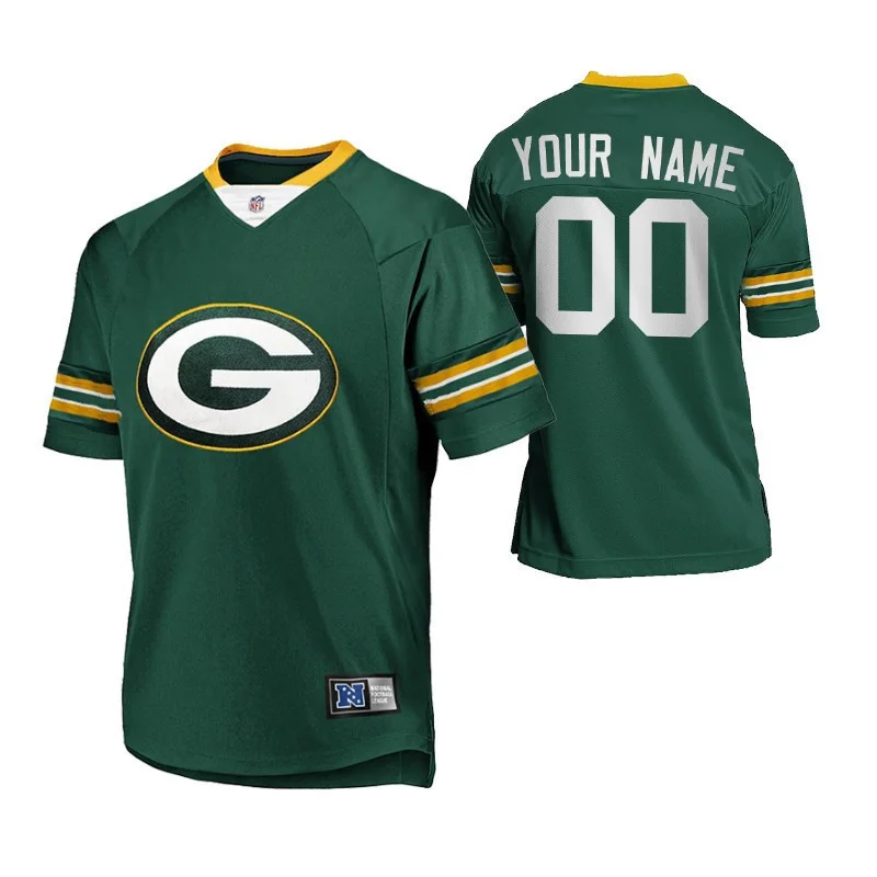 Youth's Green Bay Packers Custom #00 Majestic  Green Jersey