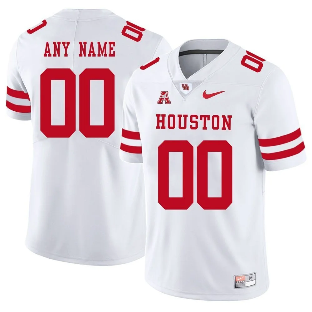 Men's Houston Cougars 2018  White Custom College Football Jersey