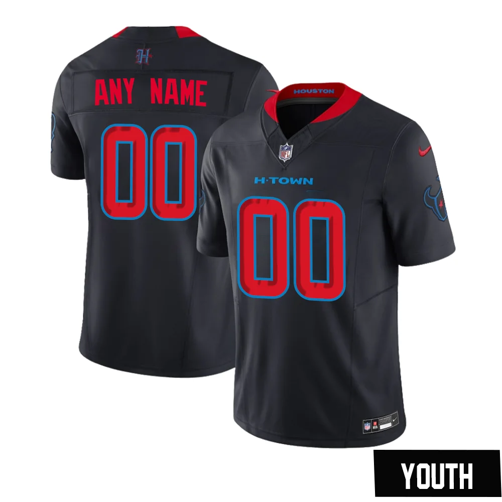 Custom Youth’s Houston Texans Navy 2nd Alternate Vapor F.U.S.E. Limited Jersey 2024