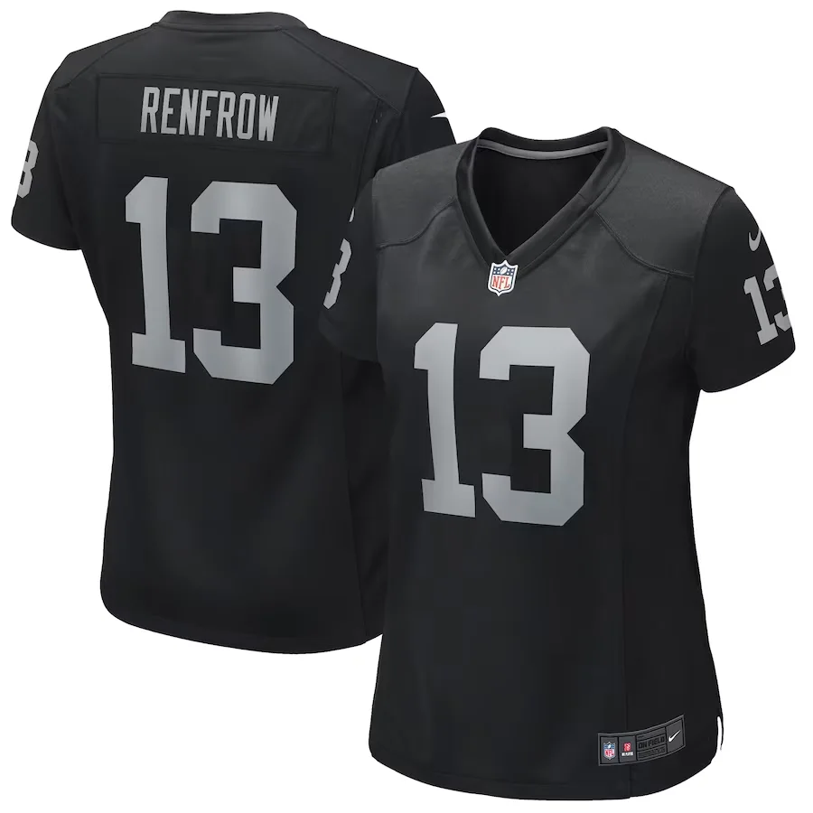 Hunter Renfrow Jersey, Black Woman's, Game Player Jersey -