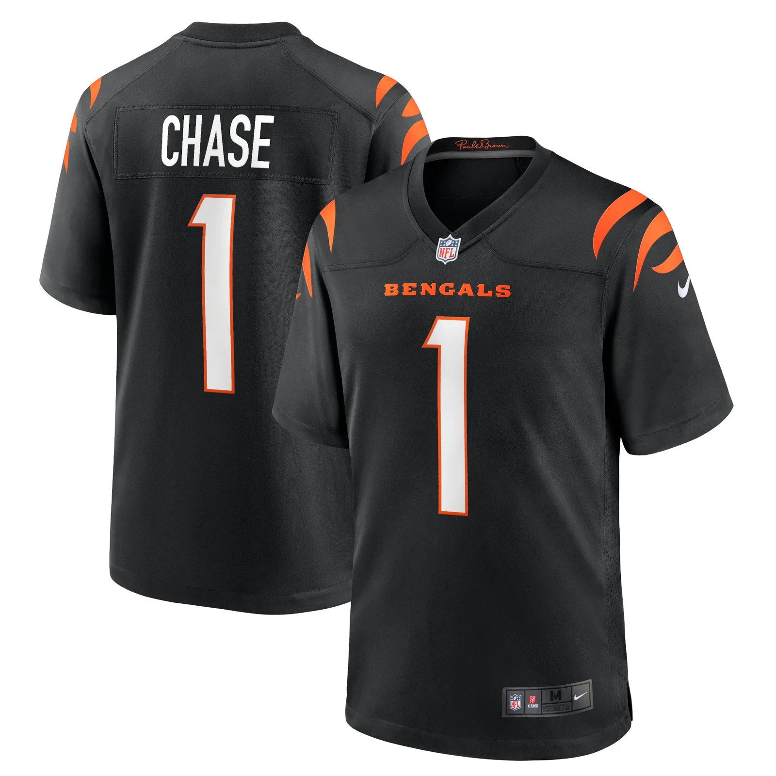 Men'sJa'Marr Chase Cincinnati Bengals 2021 NFL Draft First Round Pick Game Jersey - Black -