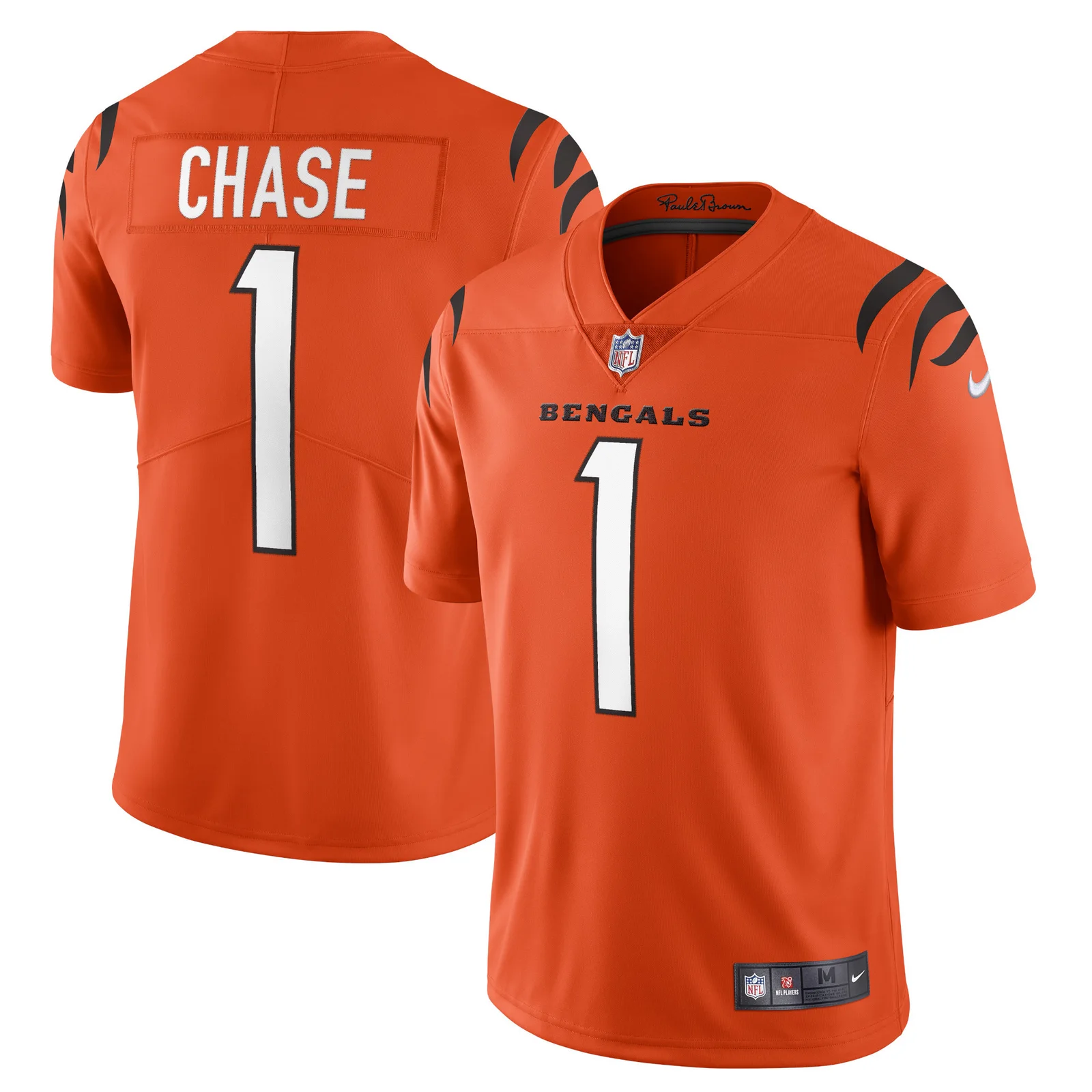 Men'sJa'Marr Chase Cincinnati Bengals Alternate Vapor Limited Jersey - Orange -