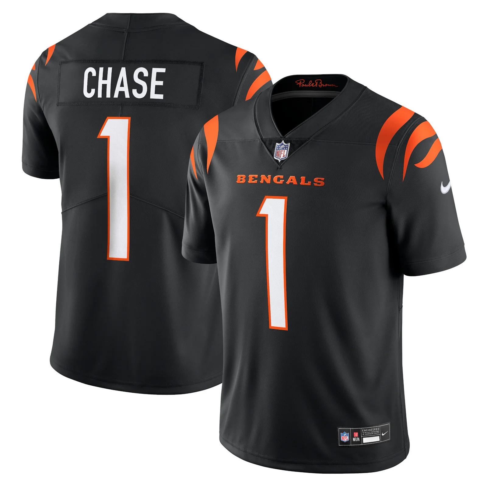 Men'sJa'Marr Chase Cincinnati Bengals  Vapor Untouchable Limited Jersey - Black -