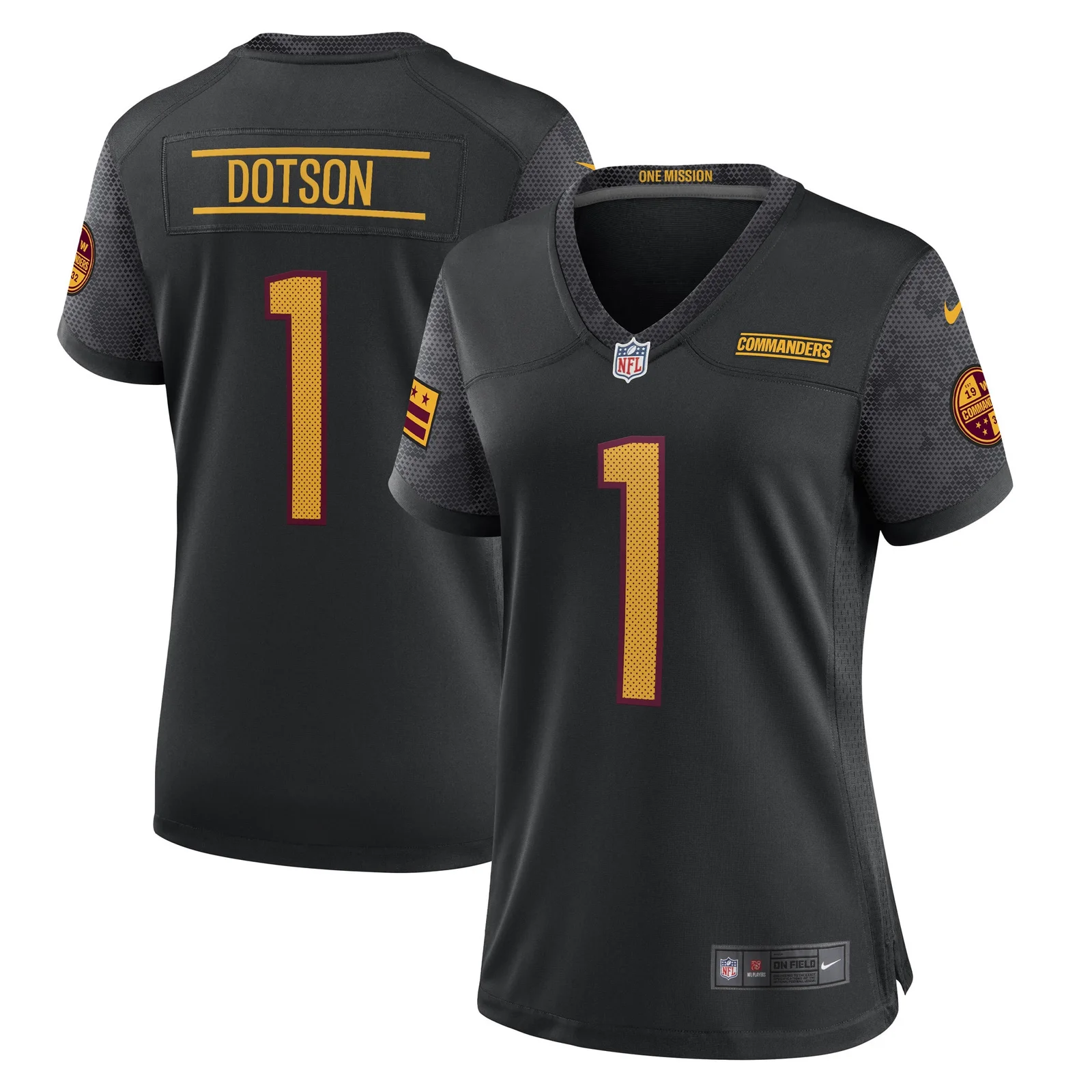 Jahan Dotson Washington Commanders Woman's Alternate Game Jersey - Black -