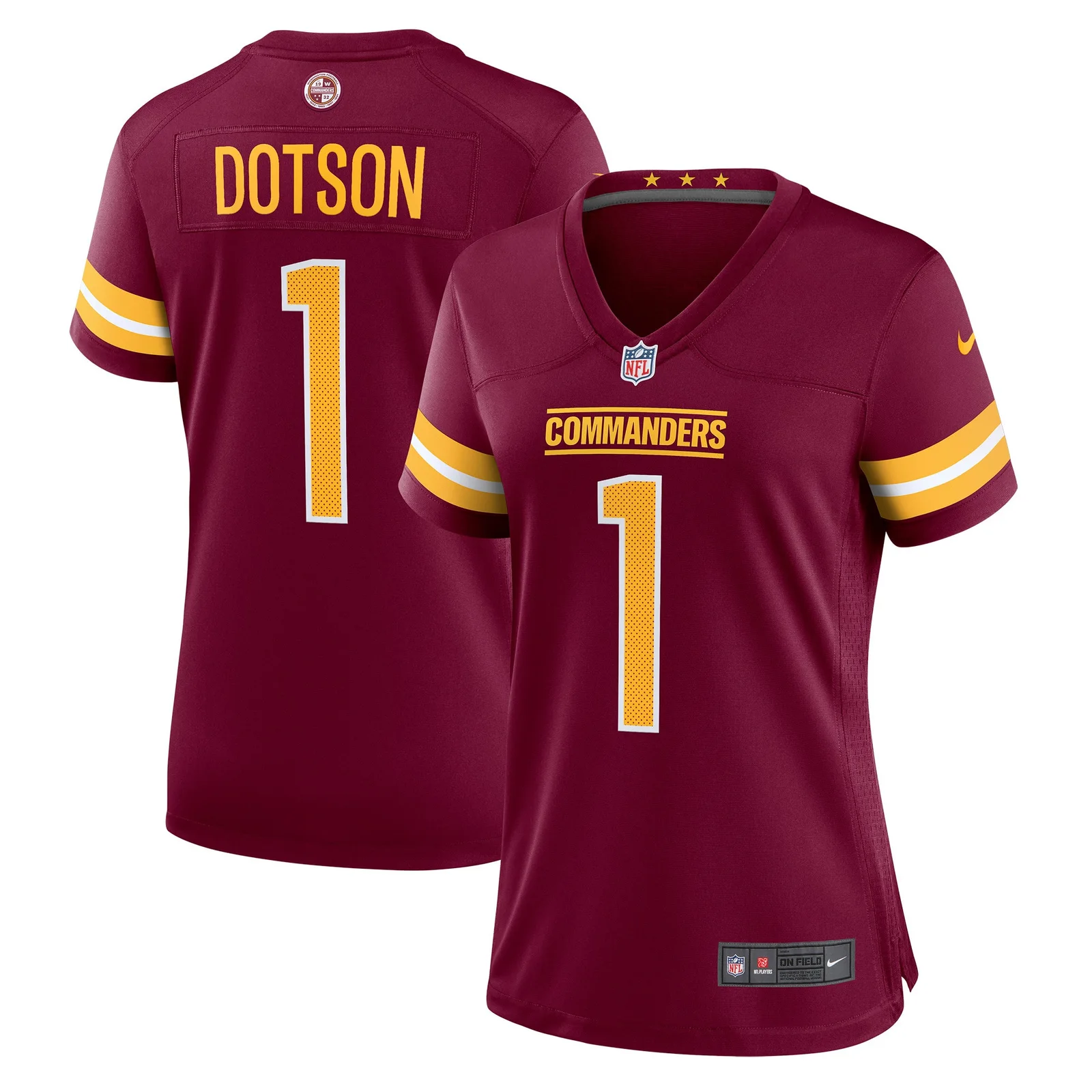 Jahan Dotson Washington Commanders Woman's Player Game Jersey - Burgundy -
