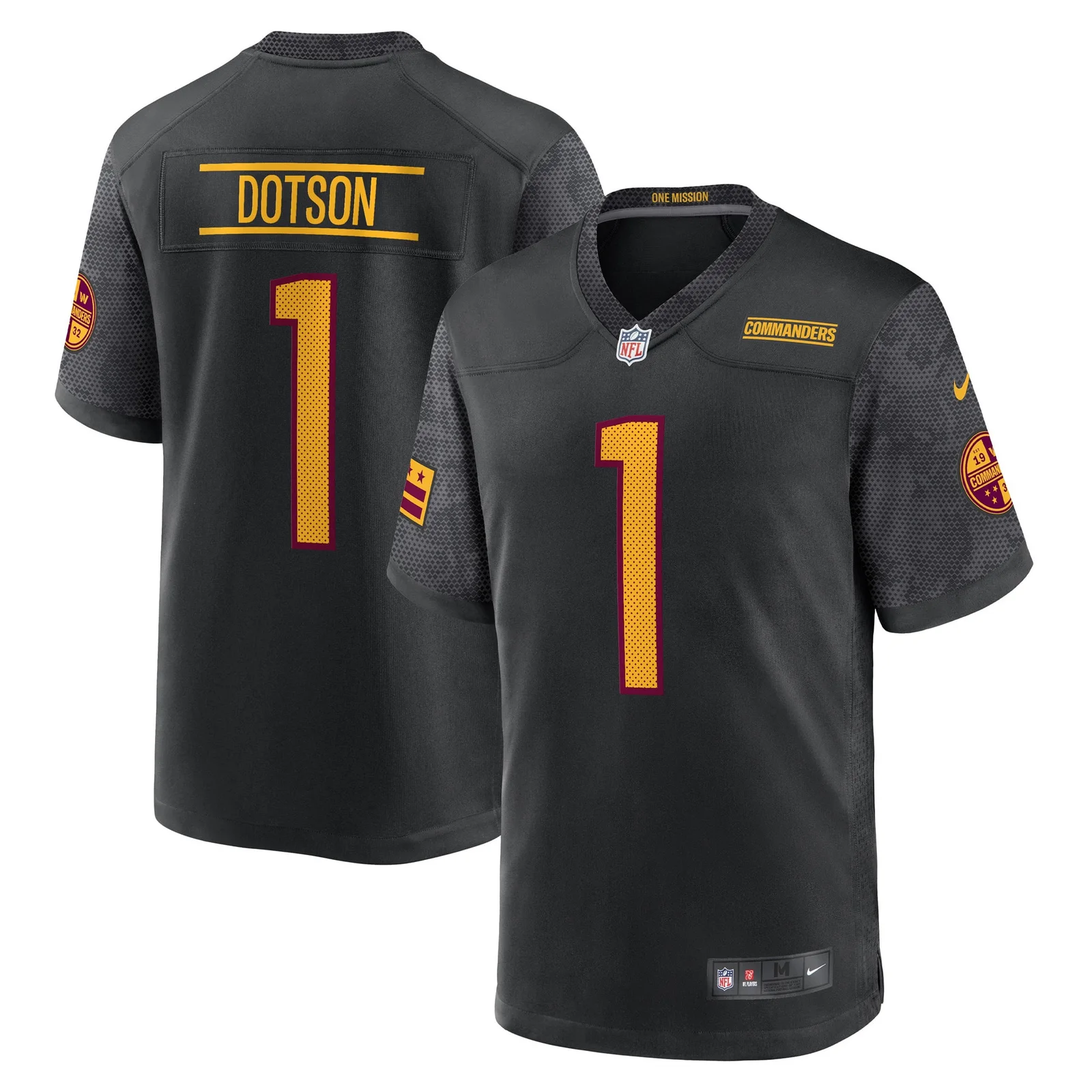 Men's Jahan Dotson Washington Commanders Alternate Game Jersey - Black -