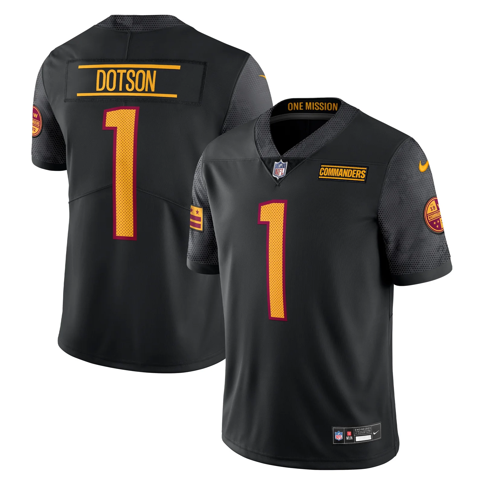 Men's Jahan Dotson Washington Commanders Alternate Vapor Untouchable Limited Jersey - Black -