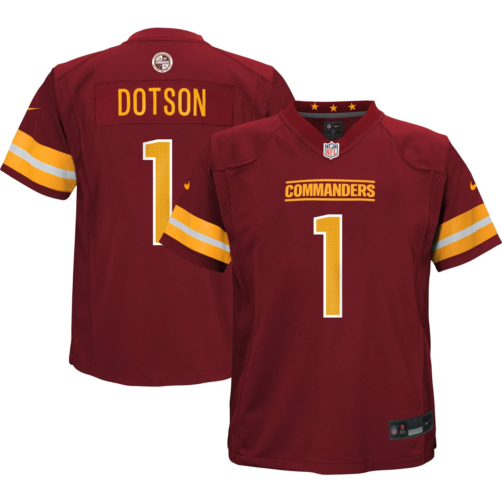 Men's Jahan Dotson Washington Commanders Preschool Game Jersey - Burgundy -