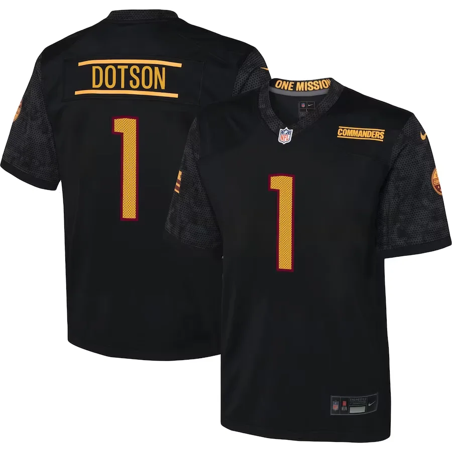 Youth's Jahan Dotson Washington Commanders Alternate Game Jersey - Black -