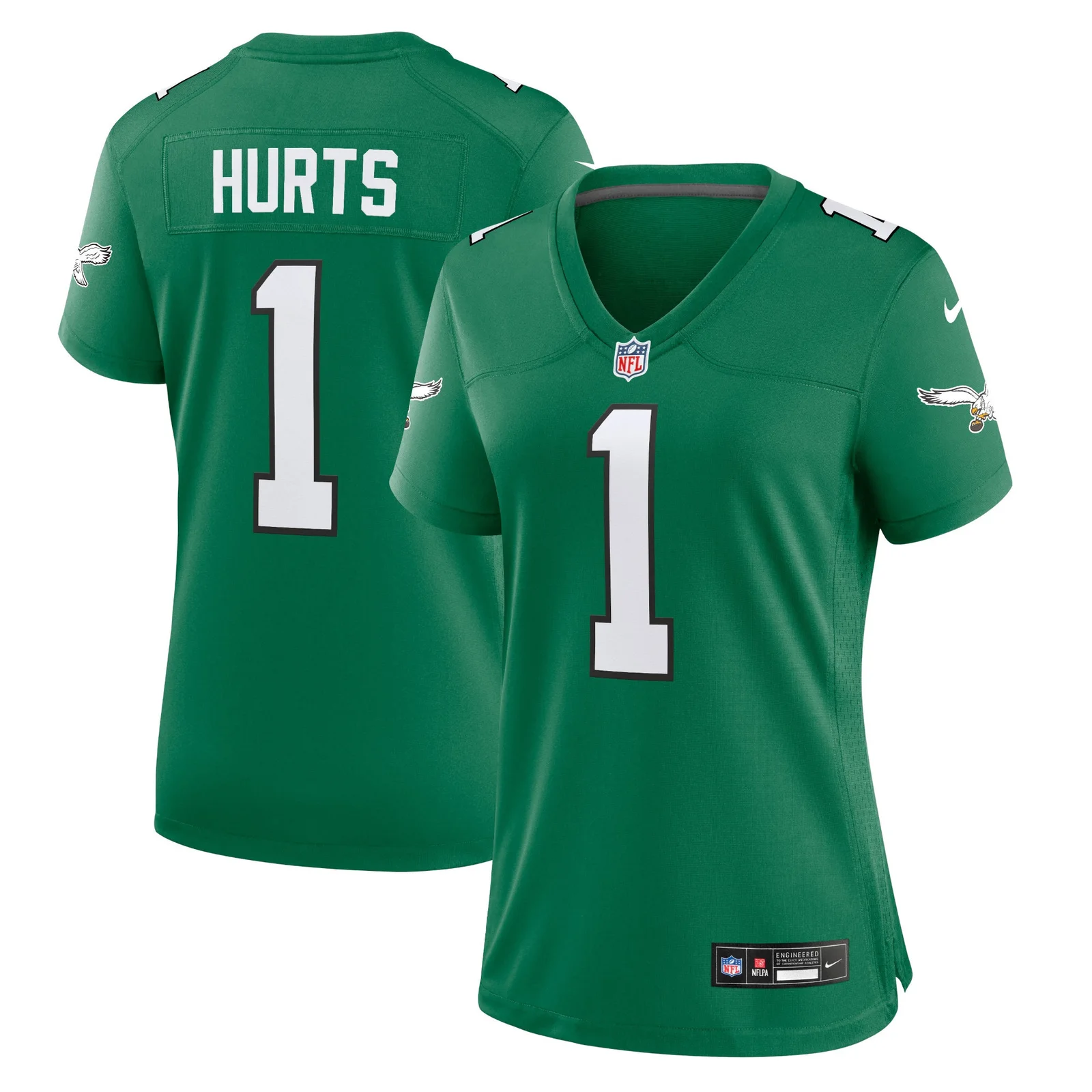 Jalen Hurts Philadelphia Eagles Woman's Alternate Game Player Jersey - Kelly Green -