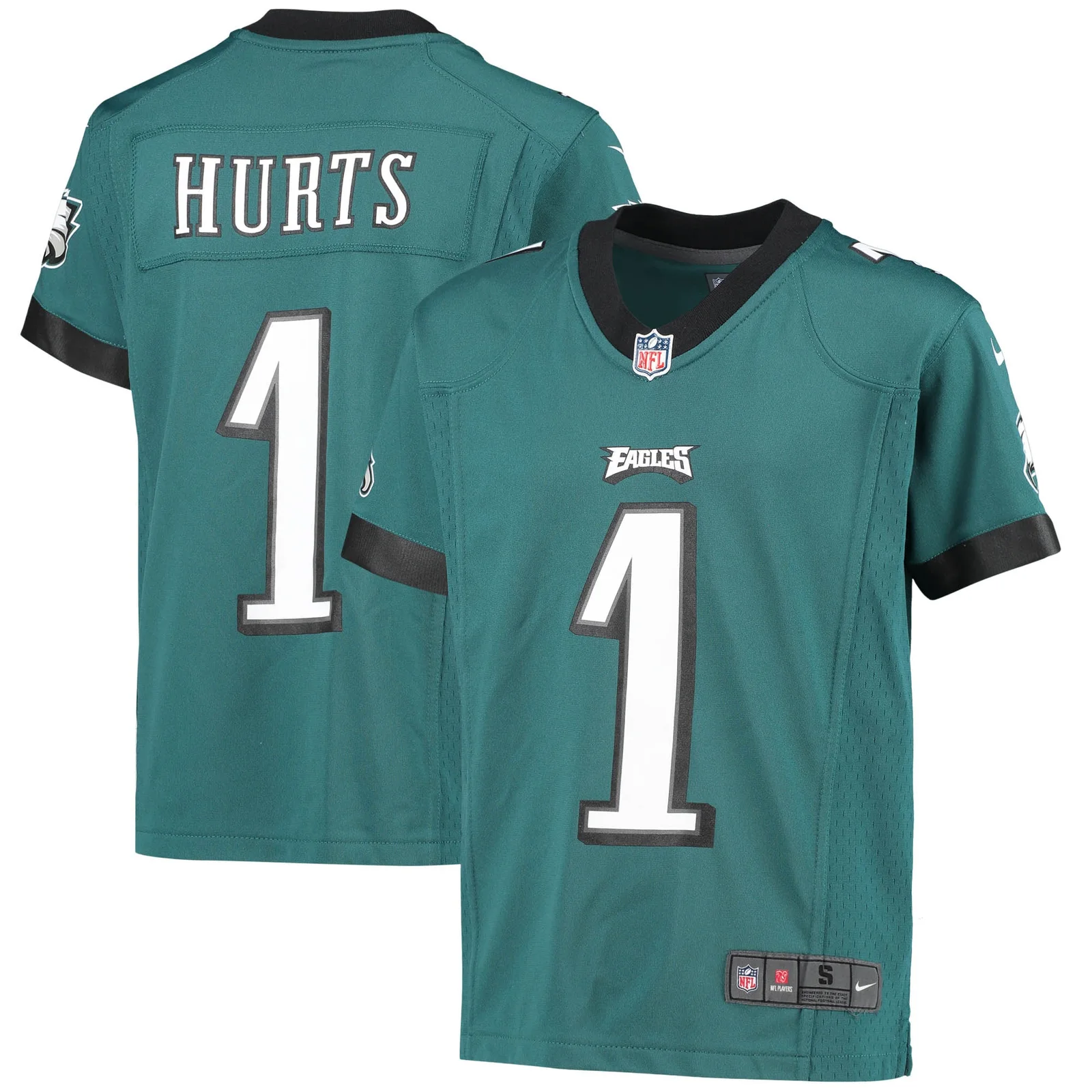 Jalen Hurts Philadelphia Eagles Youth Game Jersey - Midnight Green -