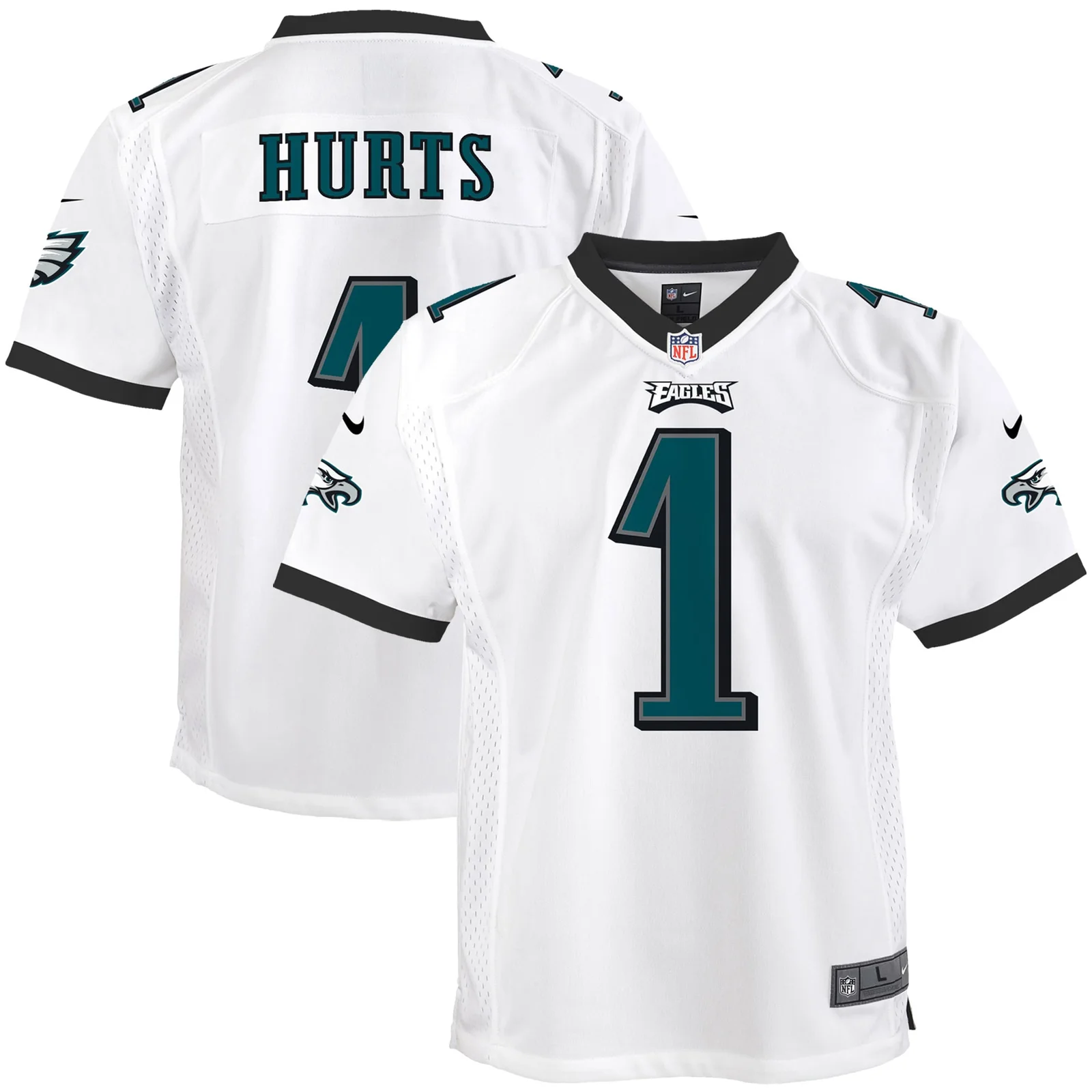 Jalen Hurts Philadelphia Eagles Youth Game Jersey - White -