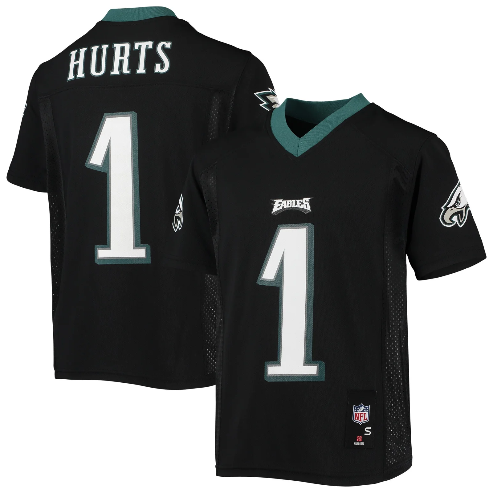 Jalen Hurts Philadelphia Eagles Youth  Player Jersey - Black