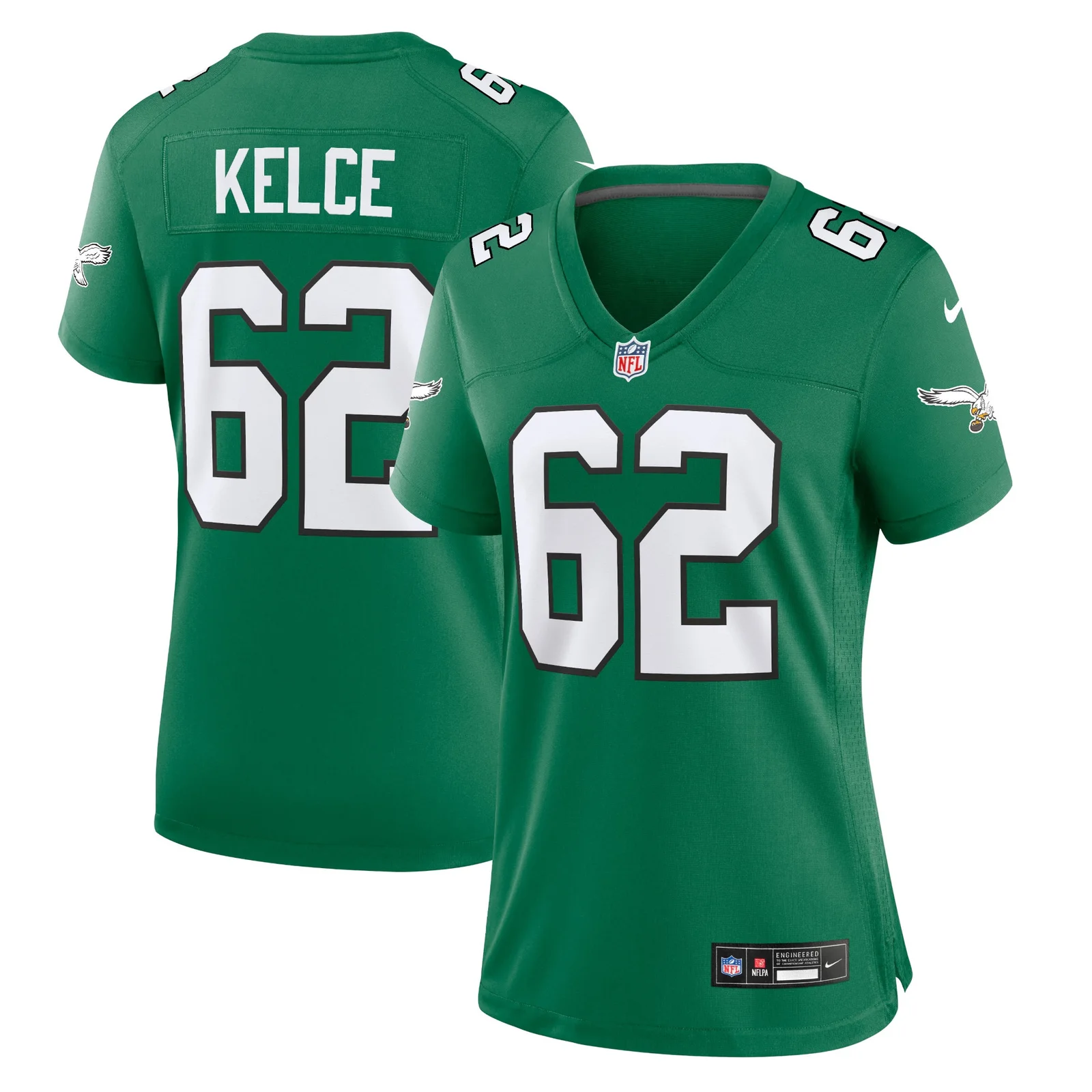 Jason Kelce Philadelphia Eagles Woman's Alternate Player Game Jersey - Kelly Green -