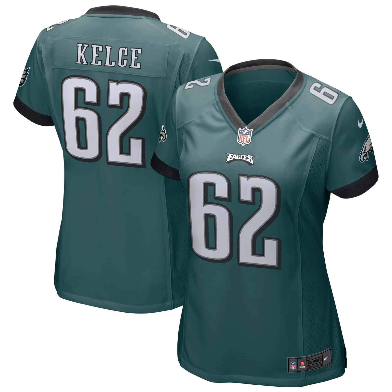Jason Kelce Philadelphia Eagles Woman's Game Jersey - Midnight Green -