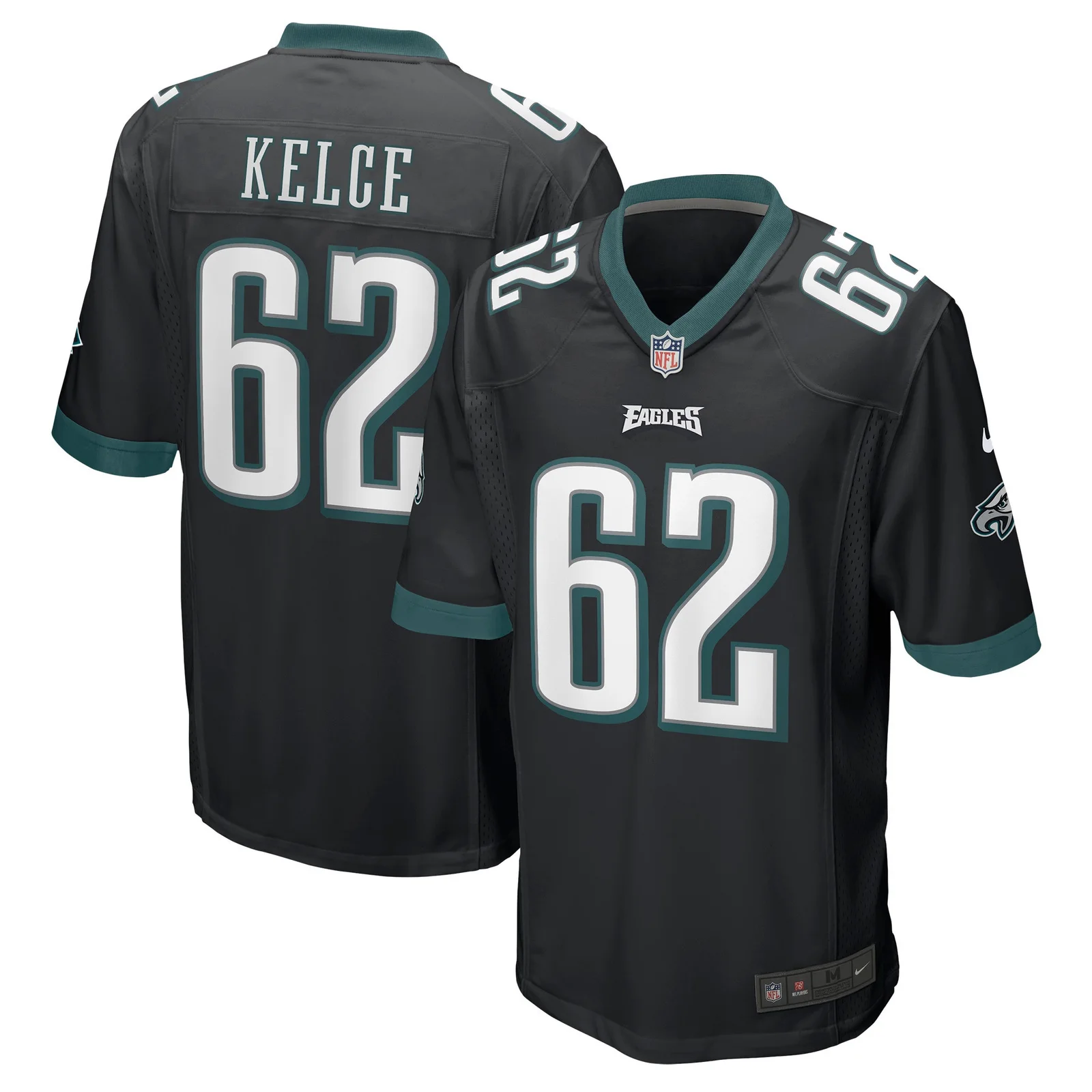 Men's Jason Kelce Philadelphia Eagles Game Jersey - Black -
