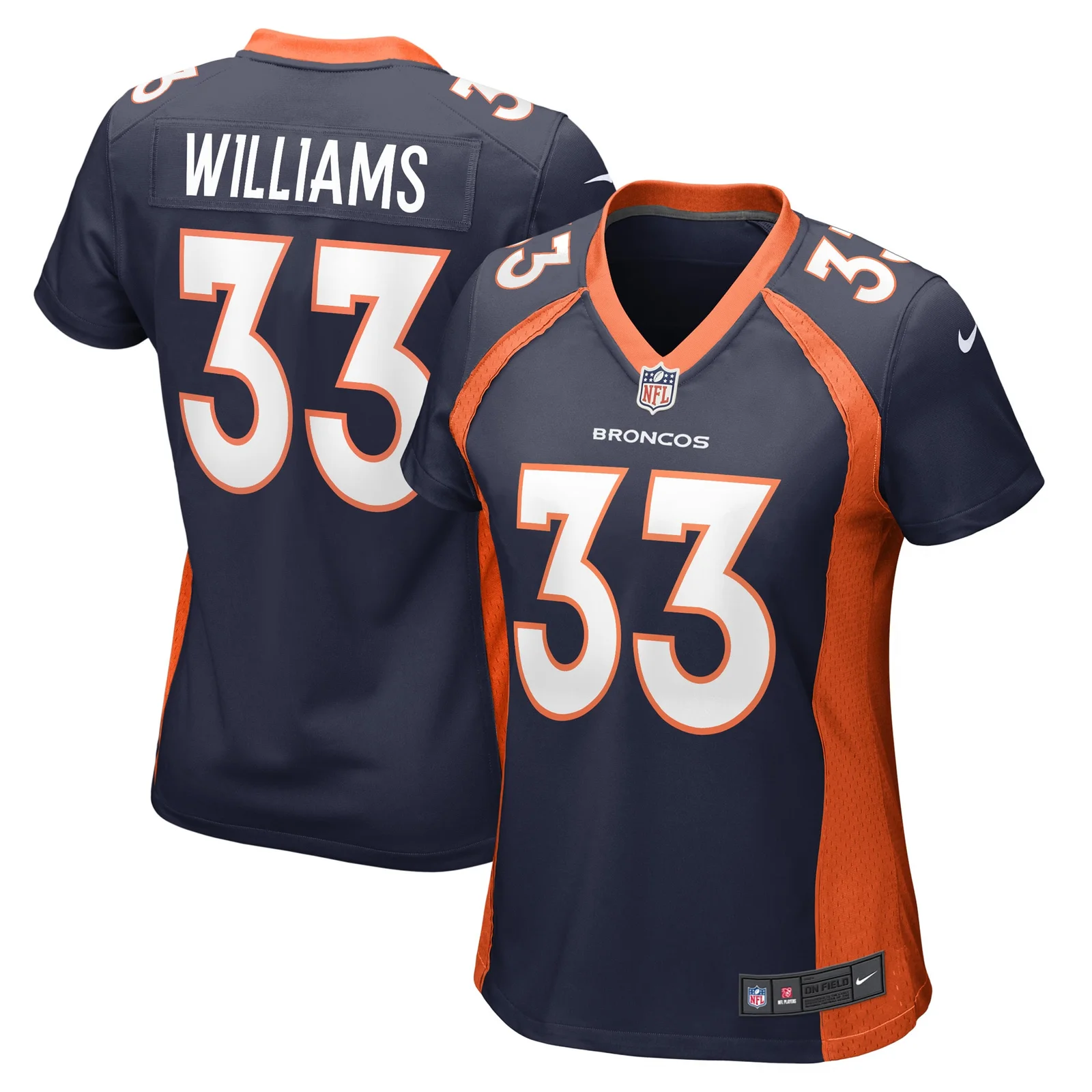 Javonte Williams Denver Broncos Woman's Home Game Player Jersey - Navy -