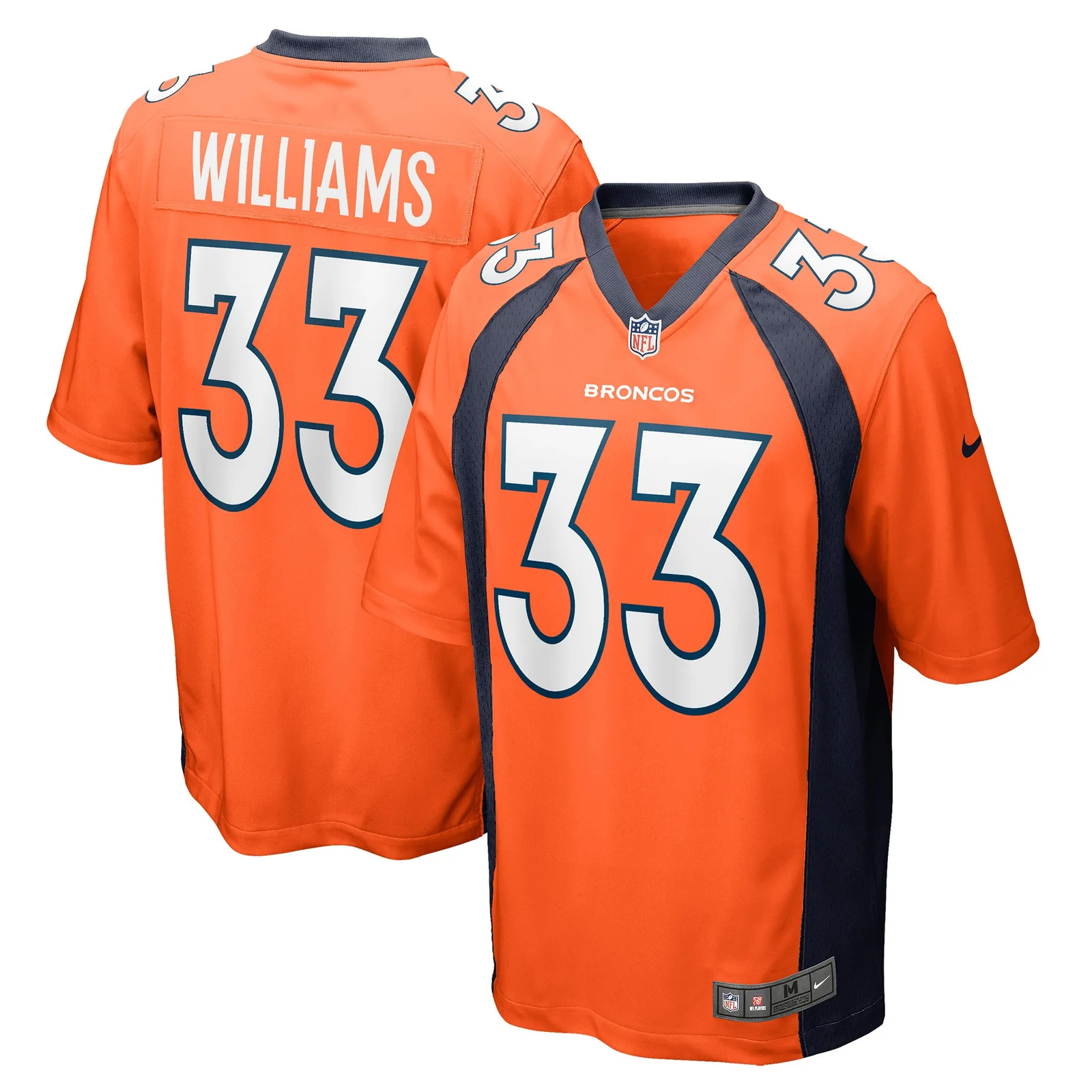 Men's Javonte Williams Denver Broncos Player Game Jersey - Orange -