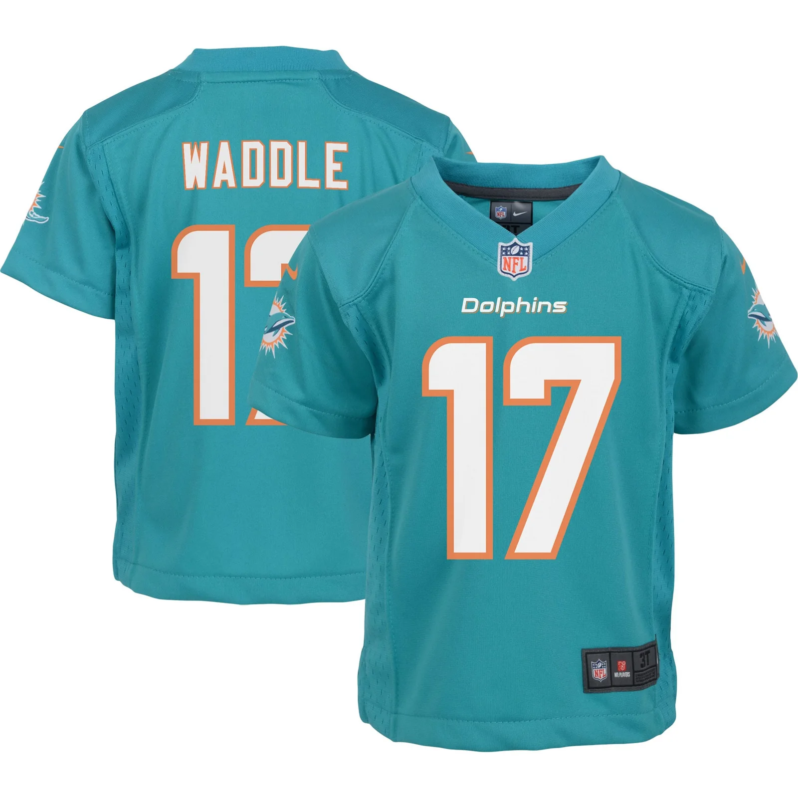 Men'sJaylen Waddle Miami Dolphins Preschool Game Jersey - Aqua -