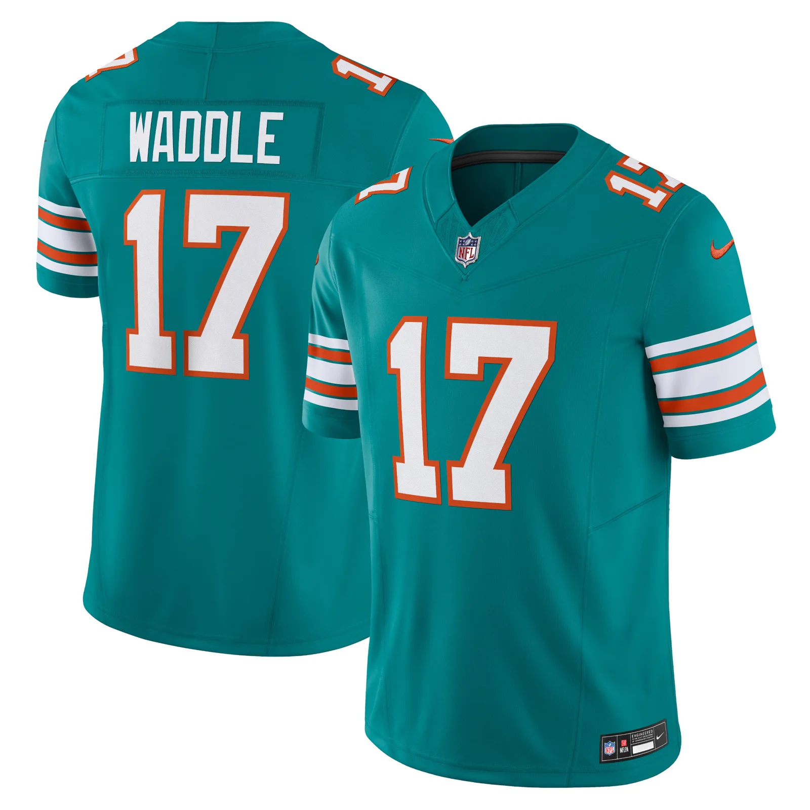 Men'sJaylen Waddle Miami Dolphins Vapor F.U.S.E. Limited Jersey - Aqua -