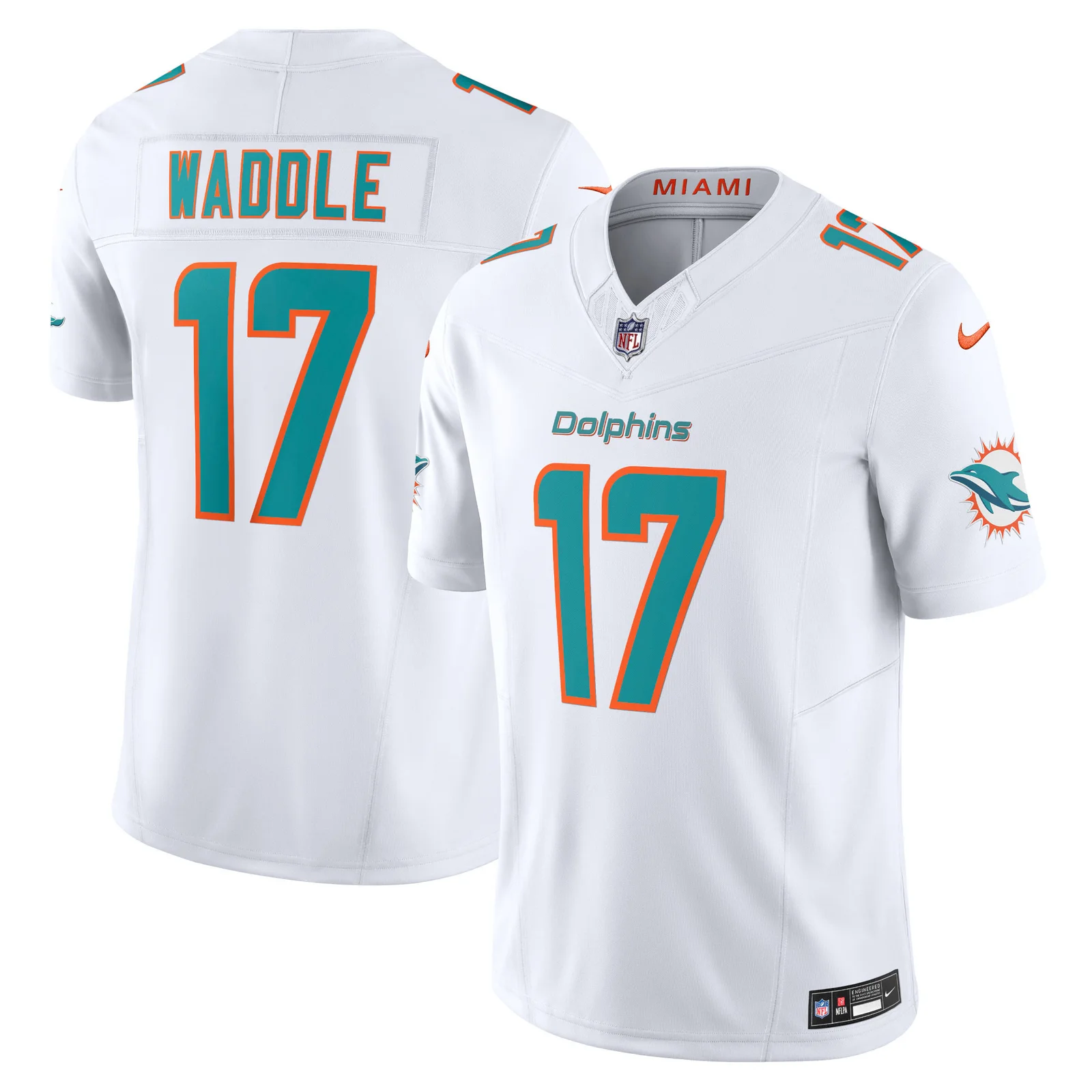 Men'sJaylen Waddle Miami Dolphins Vapor F.U.S.E. Limited Jersey - White -