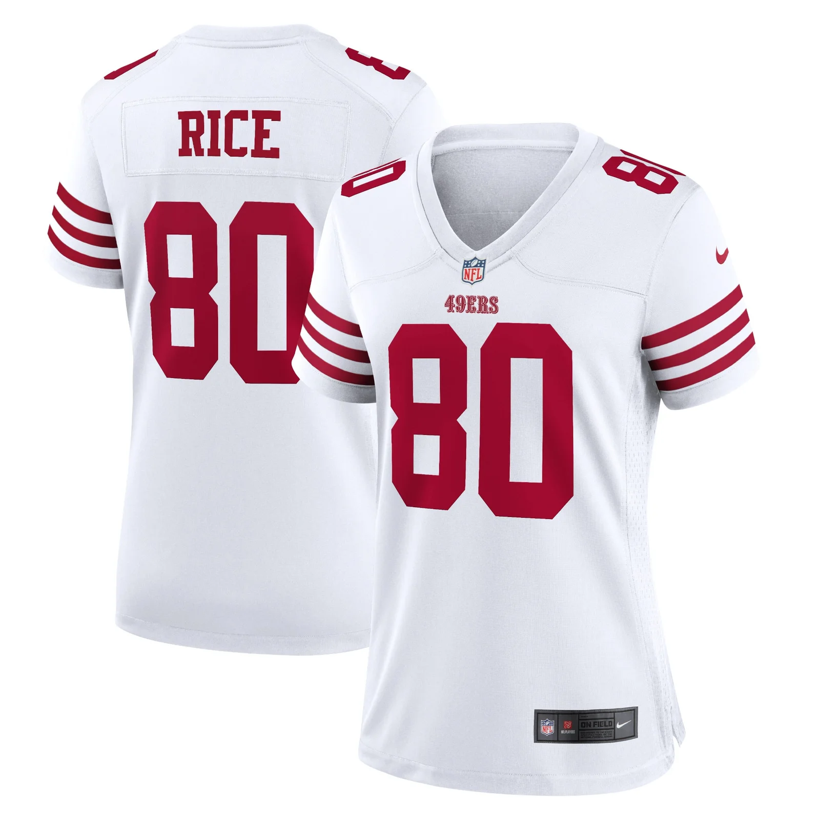 Jerry Rice San Francisco 49ers Woman's Retired Player Game Jersey - White -