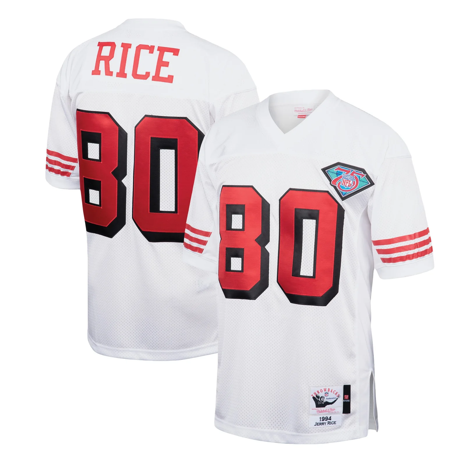 Men's Jerry Rice San Francisco 49ers Mitchell &amp; Ness 1994 Authentic Throwback Retired Player Jersey - White -
