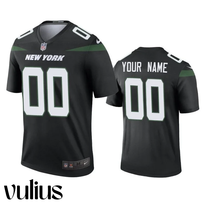 Jets Jersey Custom, Black Men's Jersey, 2019 Color Rush Legend Jersey -