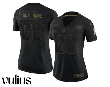 Jets Jersey Custom, Black Woman's Jersey, 2020 Salute To Service Jersey -